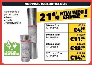 Promoties Noppisil isoloatiefolie - Mac Lean - Geldig van 03/10/2023 tot 31/10/2023 bij Bouwcenter Frans Vlaeminck