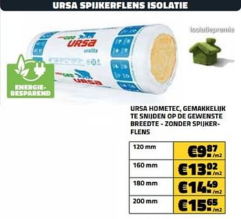 Promoties Ursa spijkerflens isolatie hometec - Ursa - Geldig van 03/10/2023 tot 31/10/2023 bij Bouwcenter Frans Vlaeminck