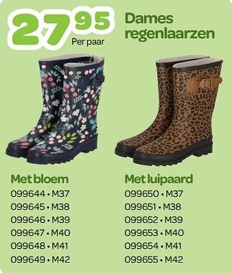 Promoties Dames regenlaarzen - Huismerk - Happyland - Geldig van 18/09/2023 tot 28/10/2023 bij Happyland
