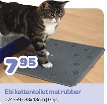 Promoties Ebi kattentoilet mat rubber - Ebi - Geldig van 18/09/2023 tot 28/10/2023 bij Happyland