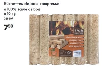 Promotions Bûchettes de bois compressé - Produit maison - Mr. Bricolage - Valide de 27/09/2023 à 31/12/2023 chez Mr. Bricolage