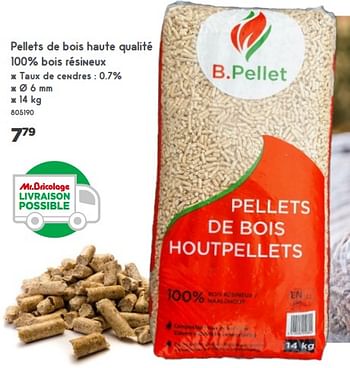 Promotions Pellets de bois - B.Pellet - Valide de 27/09/2023 à 31/12/2023 chez Mr. Bricolage