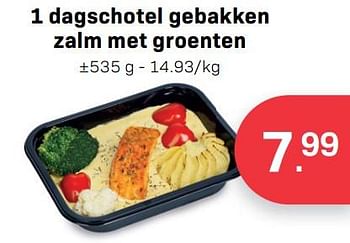 Promoties 1 dagschotel gebakken zalm met groenten - Huismerk - Buurtslagers - Geldig van 29/09/2023 tot 26/10/2023 bij Buurtslagers