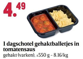 Promoties Dagschotel gehaktballetjes in tomatensaus - Huismerk - Buurtslagers - Geldig van 29/09/2023 tot 26/10/2023 bij Buurtslagers