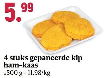 Promoties Gepaneerde kip ham-kaas - Huismerk - Buurtslagers - Geldig van 29/09/2023 tot 26/10/2023 bij Buurtslagers