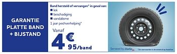 Promoties Garantie platte band + bijstand - Huismerk - Auto 5  - Geldig van 19/10/2023 tot 05/12/2023 bij Auto 5