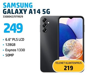 Promoties Samsung galaxy a14 5g - Samsung - Geldig van 09/10/2023 tot 31/10/2023 bij Auva