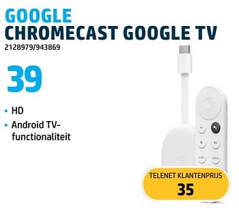 Promoties Google chromecast google tv - Google - Geldig van 09/10/2023 tot 31/10/2023 bij Auva