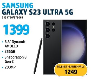 Promoties Samsung galaxy s23 ultra 5g - Samsung - Geldig van 09/10/2023 tot 31/10/2023 bij Auva