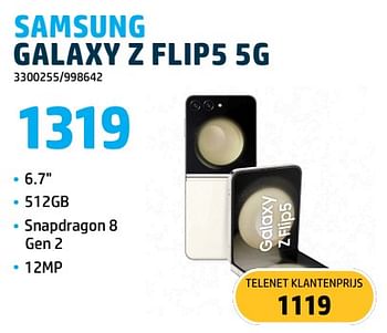 Promoties Samsung galaxy z flip5 5g - Samsung - Geldig van 09/10/2023 tot 31/10/2023 bij Auva