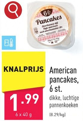 Promoties American pancakes - Huismerk - Aldi - Geldig van 27/10/2023 tot 03/11/2023 bij Aldi