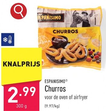 Promoties Churros - Españisimo - Geldig van 27/10/2023 tot 03/11/2023 bij Aldi