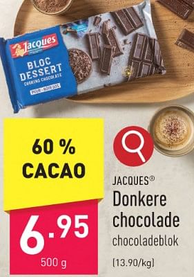 Promoties Donkere chocolade - Jacques - Geldig van 27/10/2023 tot 03/11/2023 bij Aldi
