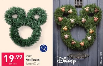 Promoties Kerstkrans - Disney - Geldig van 28/10/2023 tot 03/11/2023 bij Aldi