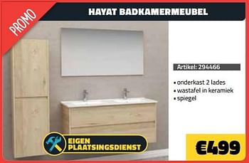 Promoties Hayat badkamermeubel - Huismerk - Bouwcenter Frans Vlaeminck - Geldig van 03/10/2023 tot 31/10/2023 bij Bouwcenter Frans Vlaeminck