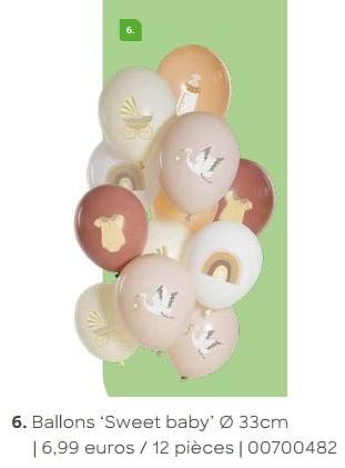 Promoties Ballons sweet baby - Huismerk - Ava - Geldig van 28/09/2023 tot 28/09/2024 bij Ava