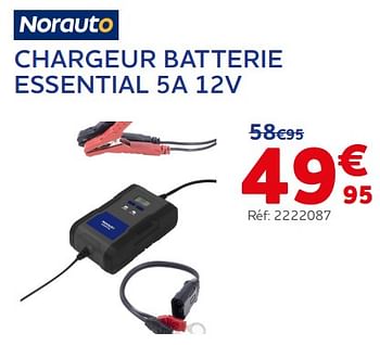 Promotions Norauto chargeur batterie essential 5a 12v - Norauto - Valide de 19/10/2023 à 05/12/2023 chez Auto 5