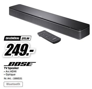 Promotions Bose tv speaker - Bose - Valide de 23/10/2023 à 29/10/2023 chez Media Markt