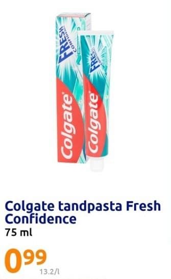Promoties Colgate tandpasta fresh confidence - Colgate - Geldig van 18/10/2023 tot 24/10/2023 bij Action