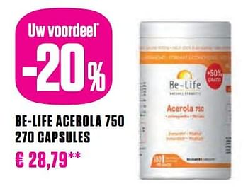 Promoties Be-life acerola 750 - Be-life - Geldig van 17/10/2023 tot 31/10/2023 bij Medi-Market