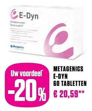 Promoties Metagenics e- dyn - Metagenics - Geldig van 17/10/2023 tot 31/10/2023 bij Medi-Market