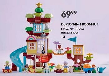 Promoties Duplo 3-in-1 boomhut lego 10993 - Lego - Geldig van 11/10/2023 tot 28/10/2023 bij Fun