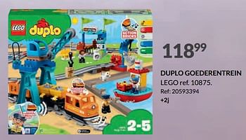 Promoties Duplo goederentrein lego 10875 - Lego - Geldig van 11/10/2023 tot 28/10/2023 bij Fun