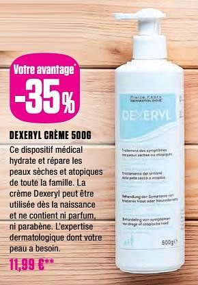 Promotions Dexeryl crème - Dexeryl - Valide de 17/10/2023 à 31/10/2023 chez Medi-Market