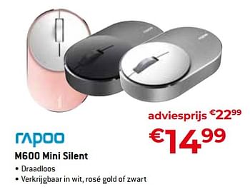 Promoties Rapoo m600 mini silent - Rapoo - Geldig van 15/09/2023 tot 31/10/2023 bij Exellent