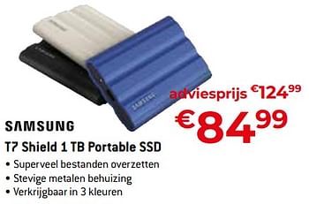 Promoties Samsung t7 shield 1 tb portable ssd - Samsung - Geldig van 15/09/2023 tot 31/10/2023 bij Exellent