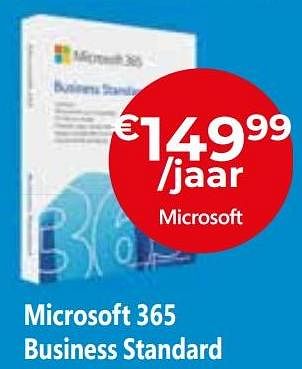 Promoties Microsoft 365 business standard - Microsoft - Geldig van 15/09/2023 tot 31/10/2023 bij Exellent