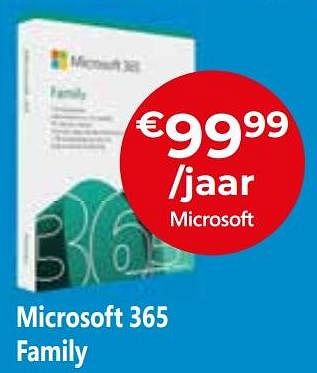Promoties Microsoft 365 family - Microsoft - Geldig van 15/09/2023 tot 31/10/2023 bij Exellent