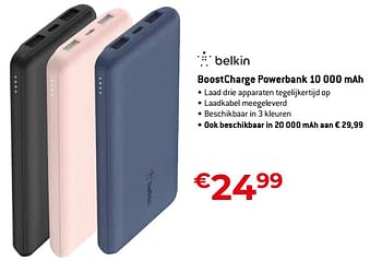 Promoties Belkin boostcharge powerbank - BELKIN - Geldig van 15/09/2023 tot 31/10/2023 bij Exellent