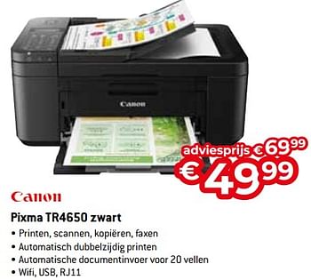 Promoties Canon pixma tr4650 zwart - Canon - Geldig van 15/09/2023 tot 31/10/2023 bij Exellent