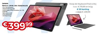 Promoties Lenovo tab p12 8 + 128 gb + pen - itlnzach0112se - Lenovo - Geldig van 15/09/2023 tot 31/10/2023 bij Exellent