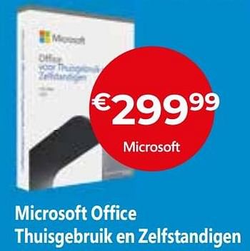 Promoties Microsoft office thuisgebruik en zelfstandigen - Microsoft - Geldig van 15/09/2023 tot 31/10/2023 bij Exellent