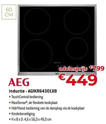 Promoties Aeg inductie - agikr64301xb - AEG - Geldig van 24/09/2023 tot 31/10/2023 bij Exellent