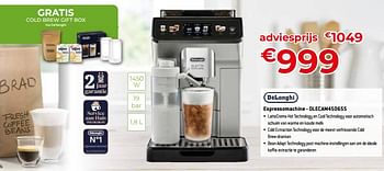 Promoties Delonghi espressomachine - dlecam45065s - Delonghi - Geldig van 24/09/2023 tot 31/10/2023 bij Exellent