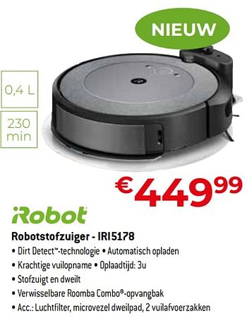 Promoties Irobot robotstofzuiger - iri5178 - iRobot - Geldig van 24/09/2023 tot 31/10/2023 bij Exellent