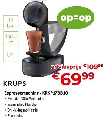 Promoties Krups espressomachine - krkp173b10 - Krups - Geldig van 24/09/2023 tot 31/10/2023 bij Exellent