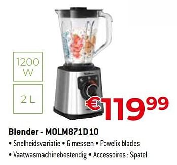 Promoties Moulinex blender - molm871d10 - Moulinex - Geldig van 24/09/2023 tot 31/10/2023 bij Exellent