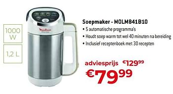 Promoties Moulinex soepmaker - molm841b10 - Moulinex - Geldig van 24/09/2023 tot 31/10/2023 bij Exellent