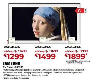 Promoties Samsung the frame sqqe50ls03bg - Samsung - Geldig van 24/09/2023 tot 31/10/2023 bij Exellent