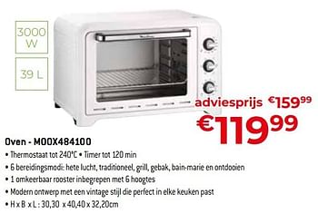 Promoties Moulinex oven - moox484100 - Moulinex - Geldig van 24/09/2023 tot 31/10/2023 bij Exellent