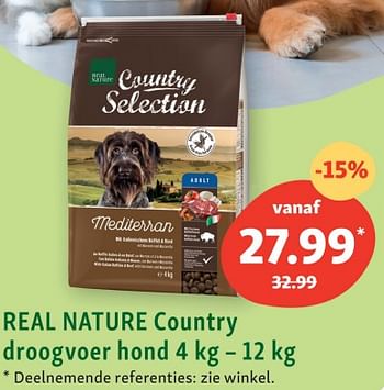 Promoties Real nature country droogvoer hond - Real Nature - Geldig van 23/10/2023 tot 28/10/2023 bij Maxi Zoo