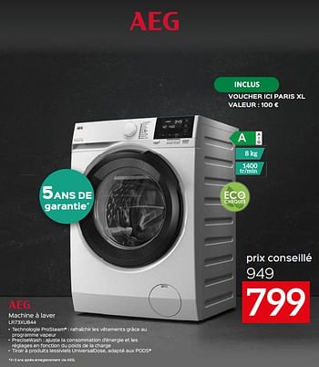 Promotions Aeg machine à laver lr73xu844 - AEG - Valide de 24/09/2023 à 31/10/2023 chez Selexion