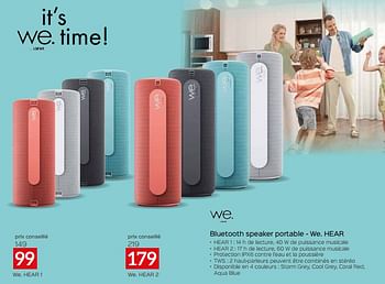 Promotions We by loewe bluetooth speaker portable - we. hear 1 - Loewe - Valide de 24/09/2023 à 31/10/2023 chez Selexion