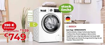 Promotions Bosch lave-linge - bowax32m40fg - Bosch - Valide de 24/09/2023 à 31/10/2023 chez Exellent