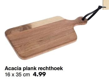 Promoties Acacia plank rechthoek - Huismerk - Wibra - Geldig van 16/10/2023 tot 29/10/2023 bij Wibra