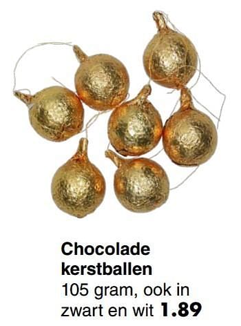 Promoties Chocolade kerstballen - Huismerk - Wibra - Geldig van 16/10/2023 tot 29/10/2023 bij Wibra